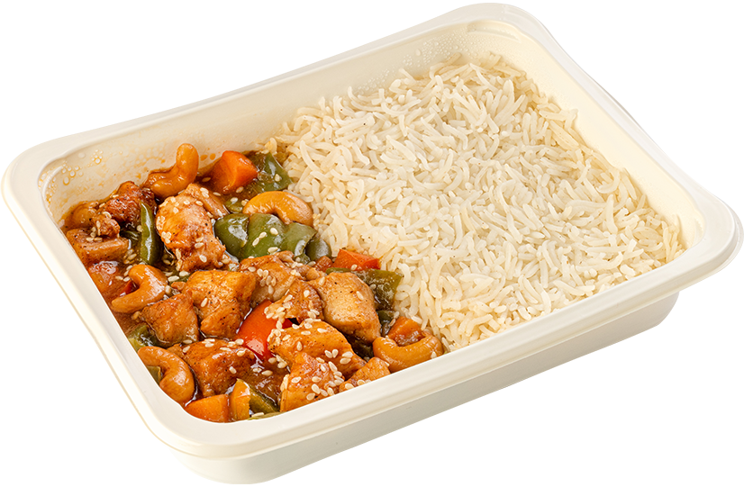 Cashew Chicken with rice