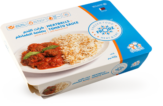 Meatballs in tomato sauce with Basmati rice