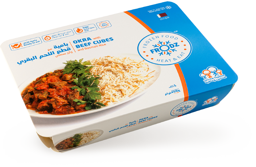 Okra with Beef cubes and Basmati Rice